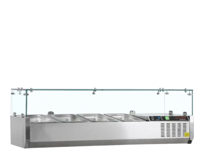 Køleopsats 120 cm til 1/4 GN med glas