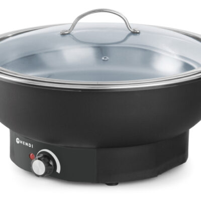 Elektrisk Chafing dish - rund med glaslåg
