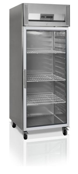 Køleskab med glaslåge 650 liter, Tefcold