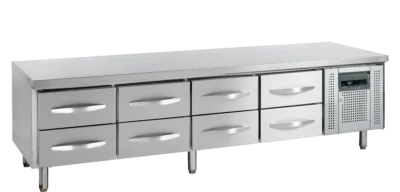 Lavt "SNACK" Kølebord med 8 skuffer til maskiner, Tefcold
