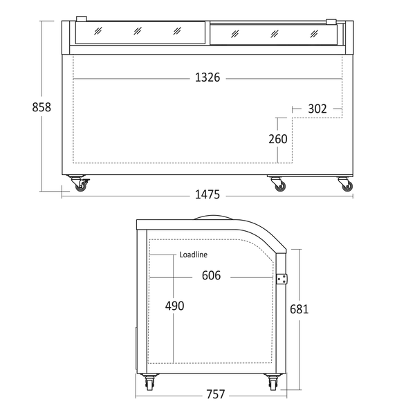 Supermarkedsfryser 500 liter, Scancool - Billede 2