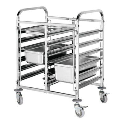 Stikvogn / trolley til 2 x 6 Gastronorm bakker (GN)