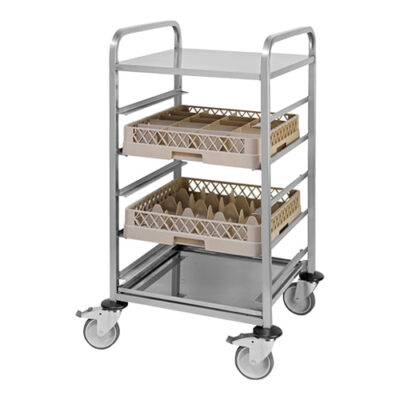 Stikvogn med 5 stik til opvaskebakker (fuldsvejset model)
