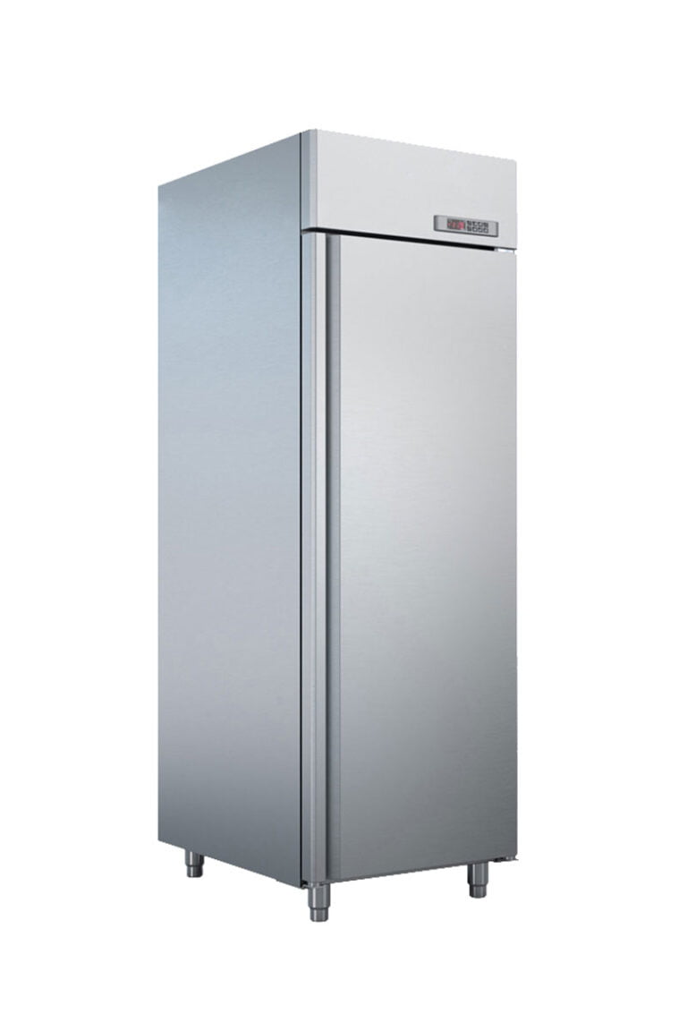 Enkelt køleskab fra Bambas i høj kvalitet, afrundede hjørner og tåler høje omgivelses temperaturer