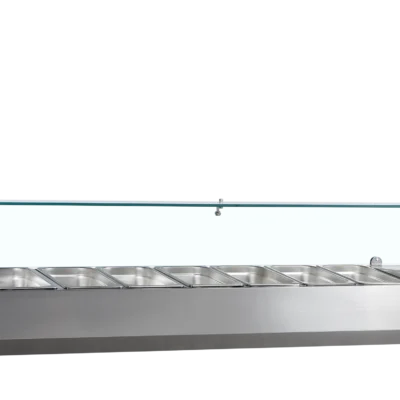 Køleopsats 180 cm til 1/4 GN med glas