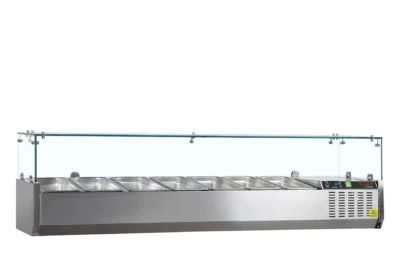 Køleopsats 160 cm til 1/3 GN med glas