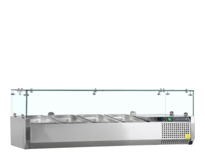 Køleopsats 120 cm til 1/3 GN med glas