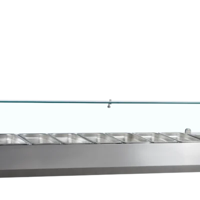 Køleopsats 180 cm til 1/3 GN med glas