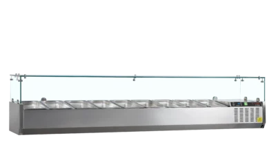 Køleopsats 200 cm til 1/4 GN med glas.