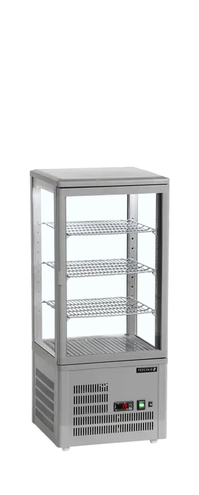 Kagevitrine, grå farve, Tefcold - 78 liter