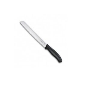 Brødkniv med sort skaft, 21cm, Victorinox