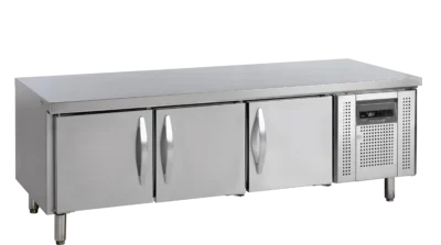 Lavt "SNACK" Kølebord med 3 låger til maskiner, Tefcold