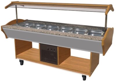 Buffet salatbar, 6 GN