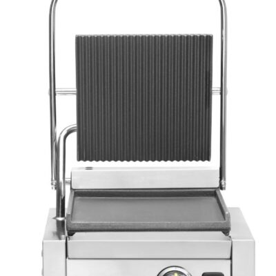 Klemgrill, enkelt - rillet top -glat bund, Hendi