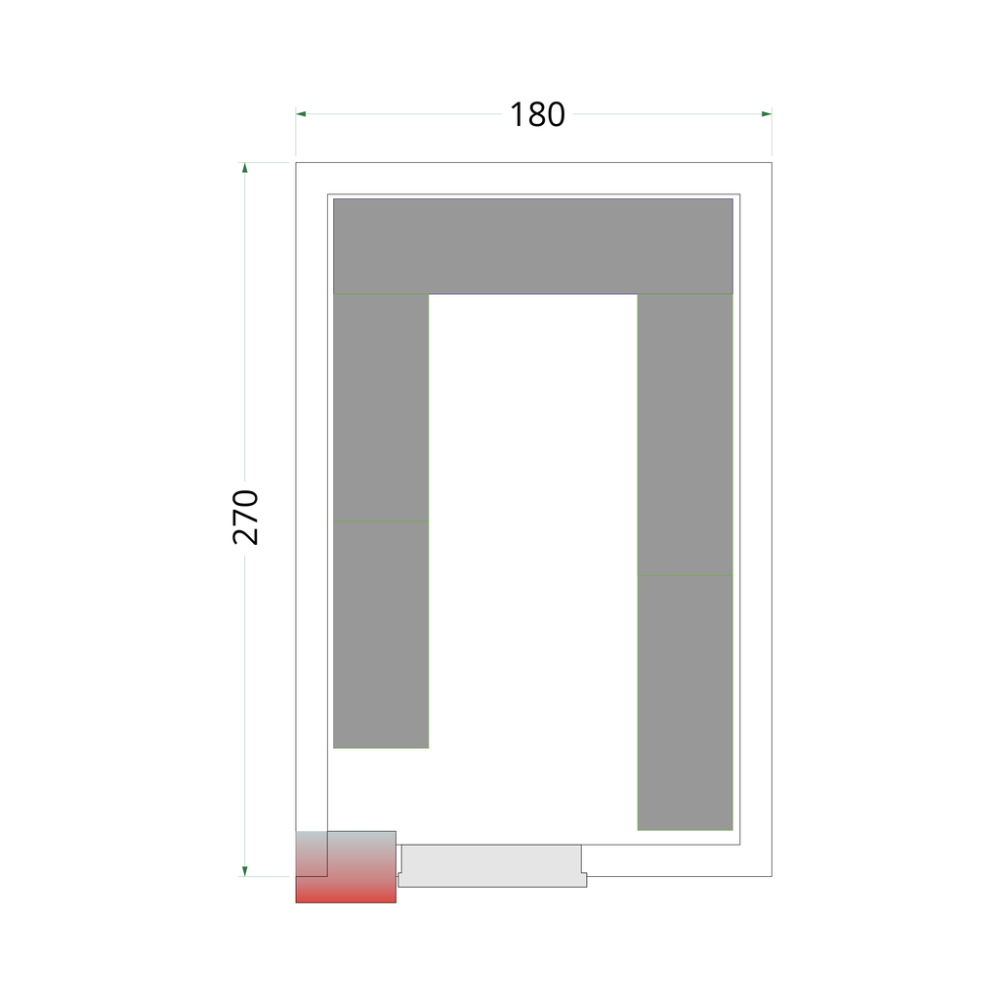 Fryserum 180 x 270 x 220, Tefcold