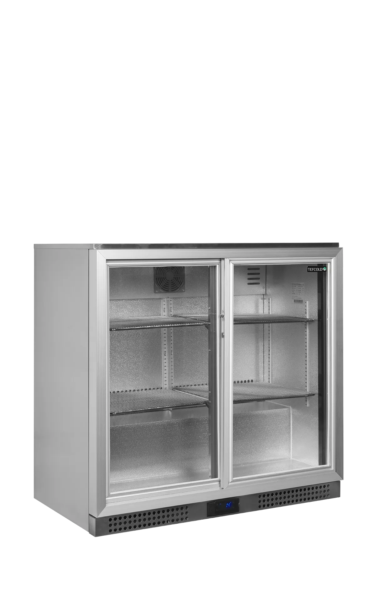 Backbar i rustfri stål med 2 skydelåger, Tefcold