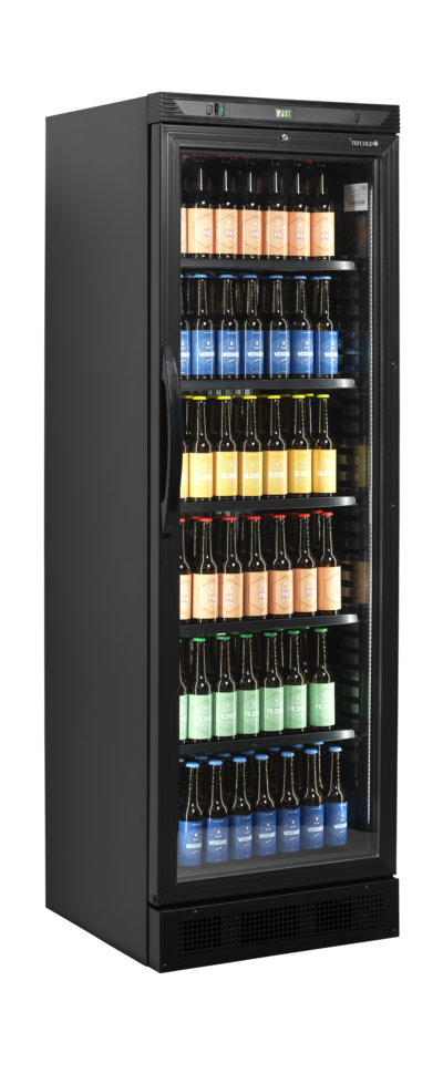 Sort flaskekøleskab