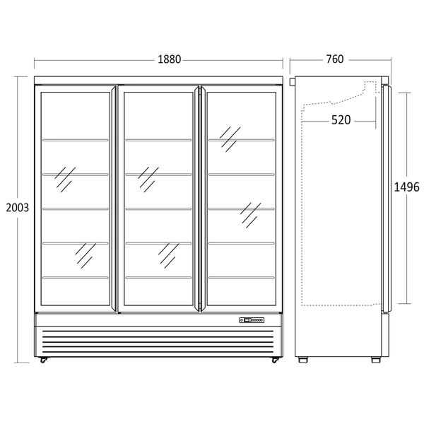 Triple displayfryser, Scancool - Billede 4