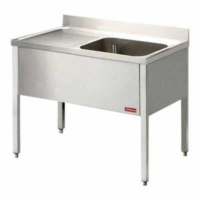 Arbejdsbord med vask i højre side, 1200x600, Diamond